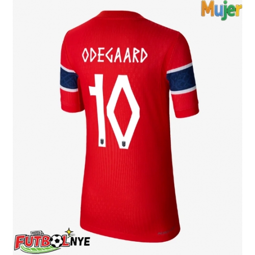 Camiseta Noruega Martin Odegaard #10 Primera Equipación para mujer Mundial 2026 manga corta